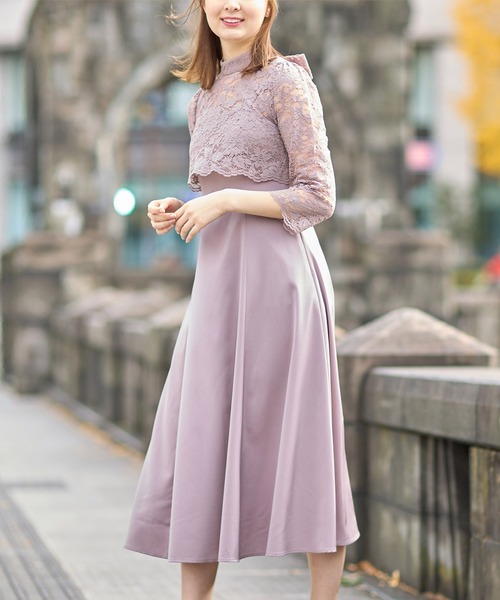 【セール】マルチＷＡＹボウタイリボンレーストップス×キャミワンピースセット（ワンピース）｜tocco closet（トッコ クローゼット）