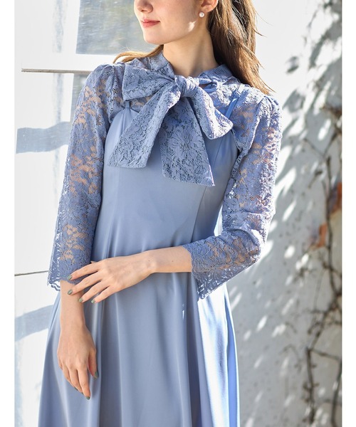 【セール】マルチＷＡＹボウタイリボンレーストップス×キャミワンピースセット（ワンピース）｜tocco closet（トッコ クローゼット）