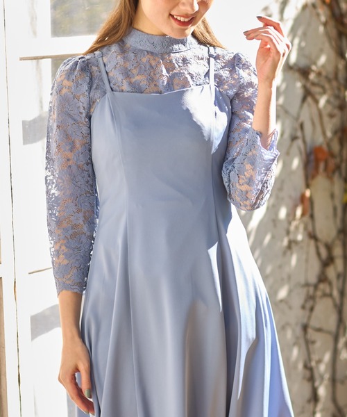 【セール】マルチＷＡＹボウタイリボンレーストップス×キャミワンピースセット（ワンピース）｜tocco closet（トッコ クローゼット）