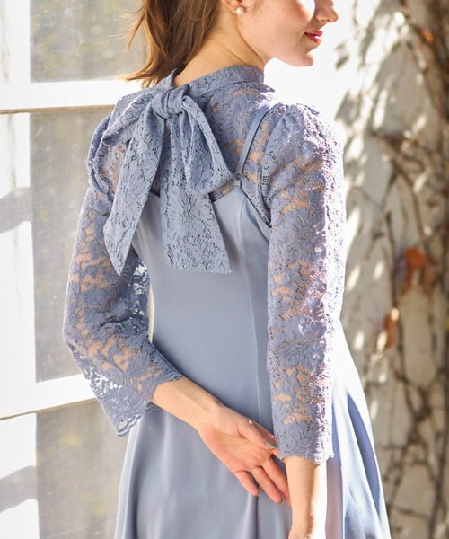 【セール】マルチＷＡＹボウタイリボンレーストップス×キャミワンピースセット（ワンピース）｜tocco closet（トッコ クローゼット）