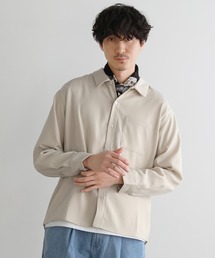 とろみストレッチセミワイドレギュラーカラー長袖シャツ