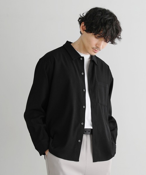 超形態安定】 ホリゾンタルワイド 長袖 形態安定 綿100