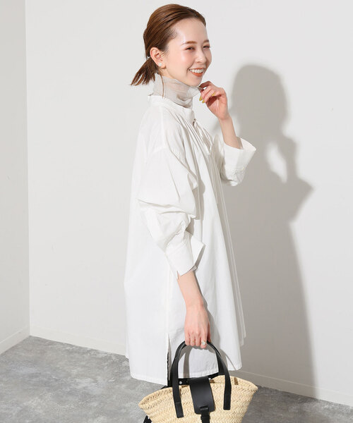 SLOBE IENA（スローブイエナ）の「コットンブロードチュニックブラウス