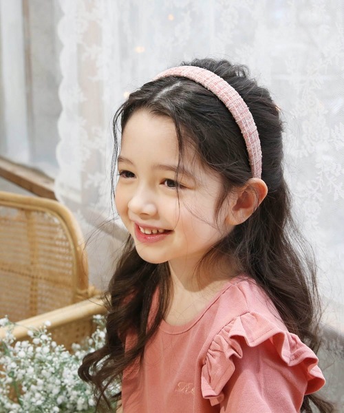 Rora（ローラ）の「レトロチック ツイード カチューシャ（カチューシャ・キッズ・ブルー/ピンク・フリー）」の4枚目の写真