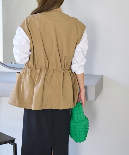 ROPE' PICNIC（ロペピクニック）の「ミリタリーベスト（ベスト・レディース・チャコールグレー/カーキ/キャメル・38）」の8枚目の写真