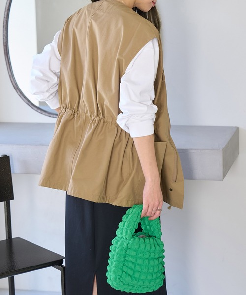 ROPE' PICNIC（ロペピクニック）の「ミリタリーベスト（ベスト・レディース・チャコールグレー/カーキ/キャメル・38）」の11枚目の写真