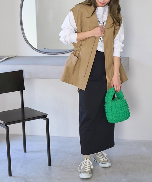 ROPE' PICNIC（ロペピクニック）の「ミリタリーベスト（ベスト・レディース・チャコールグレー/カーキ/キャメル・38）」の17枚目の写真