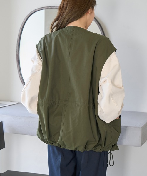 ROPE' PICNIC（ロペピクニック）の「ミリタリーベスト（ベスト・レディース・チャコールグレー/カーキ/キャメル・38）」の14枚目の写真