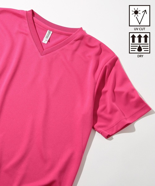 Printstar(プリントスター)の「【Printstar】4.4オンス ドライVネックTシャツ glimmer ヨガ・ピラティス・ランニングウェア UVカット 紫外線対策 00337(Tシャツ/カットソー・レディース・ホワイト/バーガンディー/ロイヤルブルー/ダークグレー/グリーン/ブラック/ネイビー/ライム/レッド/オレンジ/フューシャピンク/ターコイズブルー・LL/S/M/L)」の9枚目の写真