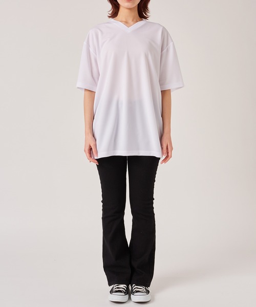 Printstar(プリントスター)の「【Printstar】4.4オンス ドライVネックTシャツ glimmer ヨガ・ピラティス・ランニングウェア UVカット 紫外線対策 00337(Tシャツ/カットソー・レディース・ホワイト/バーガンディー/ロイヤルブルー/ダークグレー/グリーン/ブラック/ネイビー/ライム/レッド/オレンジ/フューシャピンク/ターコイズブルー・LL/S/M/L)」の13枚目の写真