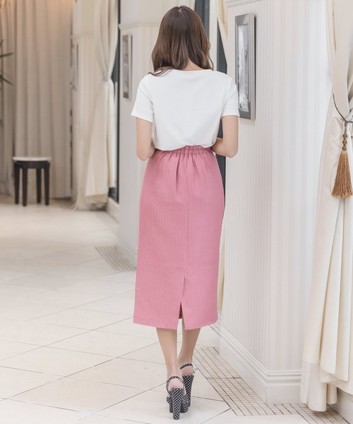 Julia Boutique（ジュリアブティック）の「etoile刺繍ロゴデザインTシャツ/23018（Tシャツ/カットソー・レディース・プラム/ブラック/ピンク/ベージュ・ONE）」の13枚目の写真