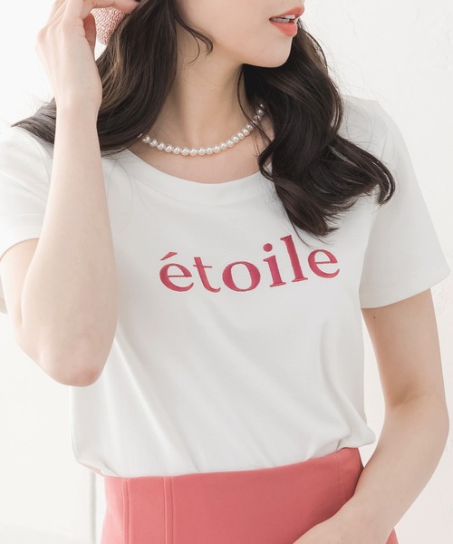 セール】etoile刺繍ロゴデザインTシャツ/23018（Tシャツ