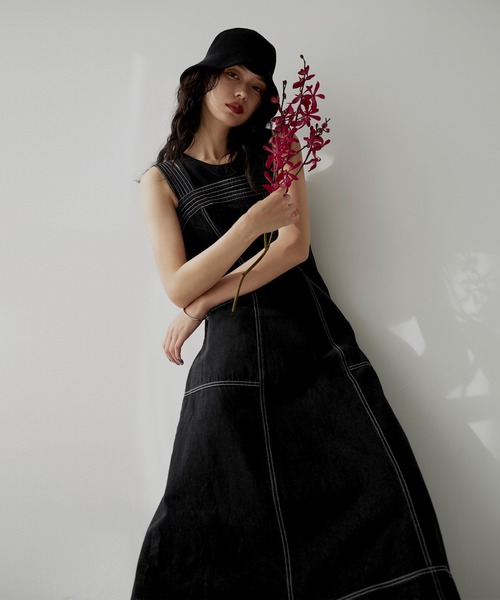 hellam（へラム）の「カットソー アメスリタンク（タンクトップ・レディース・ベージュ/カーキ/ブラック/オフホワイト/チャコール/グレー・FREE）」の9枚目の写真