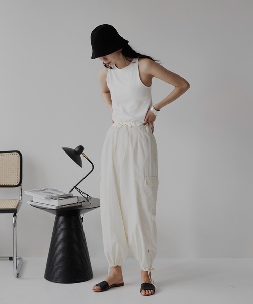 hellam（へラム）の「カットソー アメスリタンク（タンクトップ・レディース・ベージュ/カーキ/ブラック/オフホワイト/チャコール/グレー・FREE）」の11枚目の写真