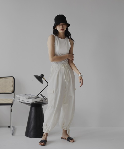 hellam（へラム）の「カットソー アメスリタンク（タンクトップ・レディース・ベージュ/カーキ/ブラック/オフホワイト/チャコール/グレー・FREE）」の15枚目の写真