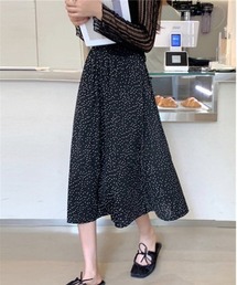 フラワープリントスカート