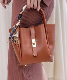 スカーフ&ポーチ付きハンドバッグ/23111