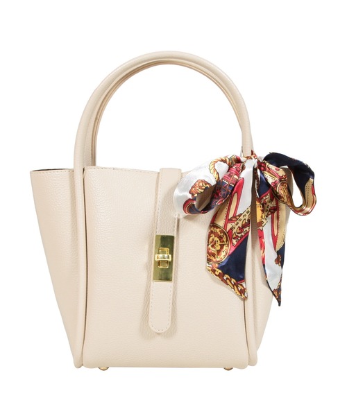 Julia Boutique（ジュリアブティック）の「スカーフ＆ポーチ付きハンドバッグ/23111（ハンドバッグ・レディース・ブラウン/グレー系/アイボリー/ブラック/ブラウン系・ONE）」の7枚目の写真