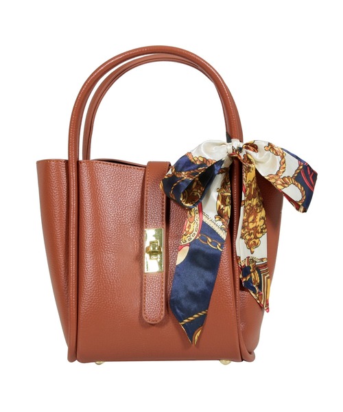 Julia Boutique（ジュリアブティック）の「スカーフ＆ポーチ付きハンドバッグ/23111（ハンドバッグ・レディース・ブラウン/グレー系/アイボリー/ブラック/ブラウン系・ONE）」の19枚目の写真