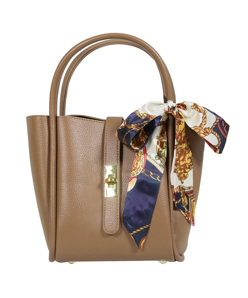 Julia Boutique（ジュリアブティック）の「スカーフ＆ポーチ付きハンドバッグ/23111（ハンドバッグ・レディース・ブラウン/グレー系/アイボリー/ブラック/ブラウン系・ONE）」の11枚目の写真