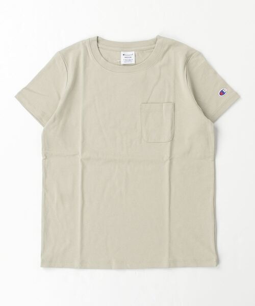 Champion（チャンピオン）の「チャンピオン  SHORT SLEEVE POCKET T-SHIRT（Tシャツ/カットソー・レディース・ライトグレー/サンドグレー/ピンク/ホワイト/グリーン/ブラック/ブラウン/ライトグリーン・L/M）」の4枚目の写真
