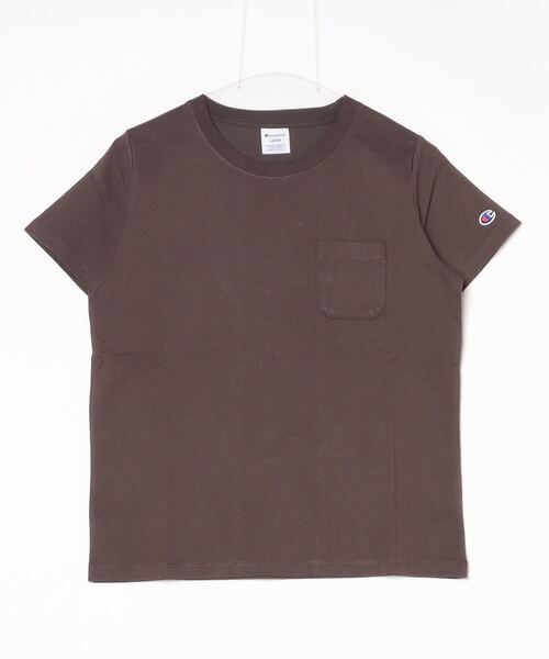 Champion（チャンピオン）の「チャンピオン  SHORT SLEEVE POCKET T-SHIRT（Tシャツ/カットソー・レディース・ライトグレー/サンドグレー/ピンク/ホワイト/グリーン/ブラック/ブラウン/ライトグリーン・L/M）」の5枚目の写真