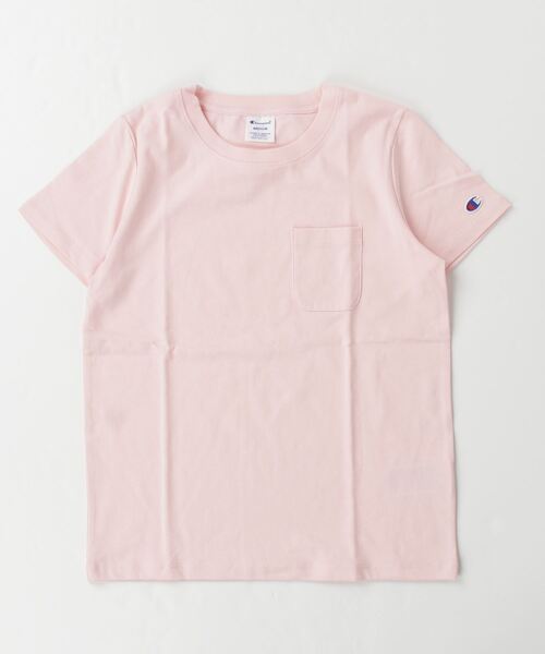 Champion（チャンピオン）の「チャンピオン  SHORT SLEEVE POCKET T-SHIRT（Tシャツ/カットソー・レディース・ライトグレー/サンドグレー/ピンク/ホワイト/グリーン/ブラック/ブラウン/ライトグリーン・L/M）」の8枚目の写真