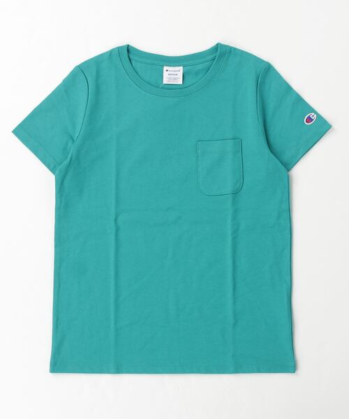 Champion（チャンピオン）の「チャンピオン  SHORT SLEEVE POCKET T-SHIRT（Tシャツ/カットソー・レディース・ライトグレー/サンドグレー/ピンク/ホワイト/グリーン/ブラック/ブラウン/ライトグリーン・L/M）」の6枚目の写真