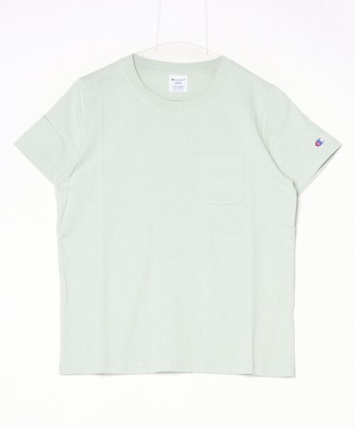 Champion（チャンピオン）の「チャンピオン  SHORT SLEEVE POCKET T-SHIRT（Tシャツ/カットソー・レディース・ライトグレー/サンドグレー/ピンク/ホワイト/グリーン/ブラック/ブラウン/ライトグリーン・L/M）」の7枚目の写真