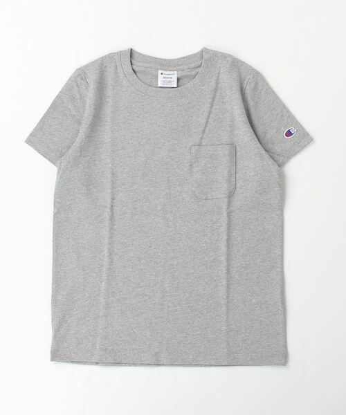 Champion（チャンピオン）の「チャンピオン  SHORT SLEEVE POCKET T-SHIRT（Tシャツ/カットソー・レディース・ライトグレー/サンドグレー/ピンク/ホワイト/グリーン/ブラック/ブラウン/ライトグリーン・L/M）」の3枚目の写真