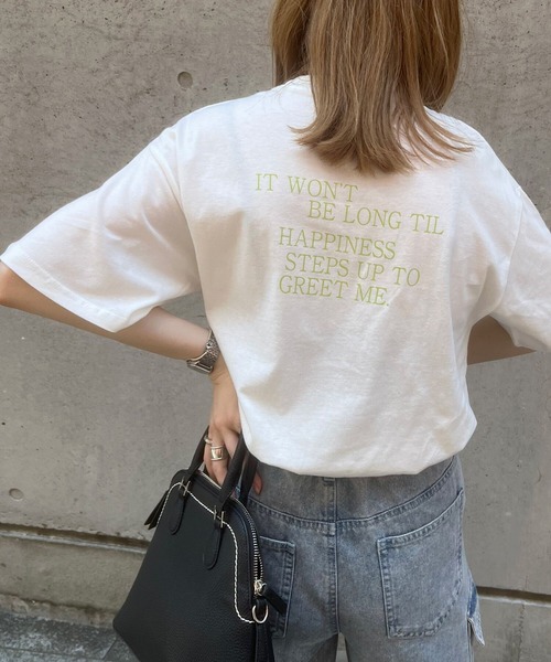 KOBE LETTUCE（コウベレタス）の「[ コットン100% ] 選べるプリント 半袖Tシャツ（Tシャツ/カットソー・レディース・ホワイト系3/ホワイト系5/ブラック/ホワイト系/ホワイト系1/ホワイト系2/ホワイト系4/ブラック系1/ブラック系・2/3/1）」の3枚目の写真