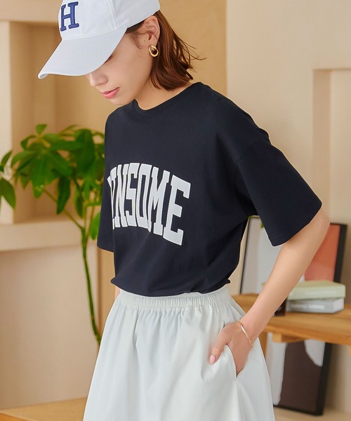 KOBE LETTUCE（コウベレタス）の「[ コットン100% ] 選べるプリント 半袖Tシャツ（Tシャツ/カットソー・レディース・ホワイト系3/ホワイト系5/ブラック/ホワイト系/ホワイト系1/ホワイト系2/ホワイト系4/ブラック系1/ブラック系・2/3/1）」の8枚目の写真