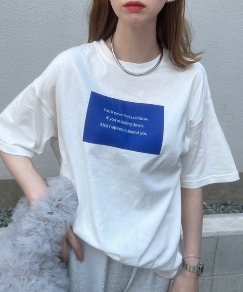 KOBE LETTUCE（コウベレタス）の「[ コットン100% ] 選べるプリント 半袖Tシャツ（Tシャツ/カットソー・レディース・ホワイト系3/ホワイト系5/ブラック/ホワイト系/ホワイト系1/ホワイト系2/ホワイト系4/ブラック系1/ブラック系・2/3/1）」の10枚目の写真