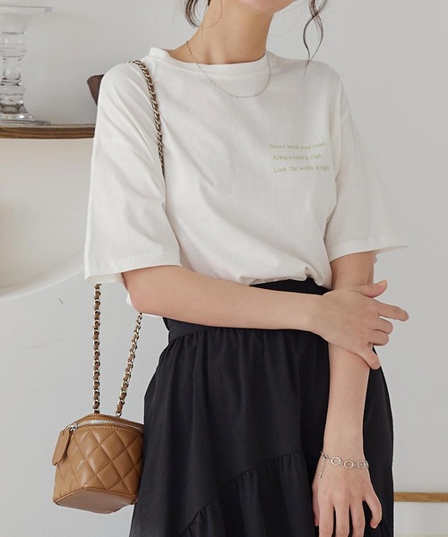 KOBE LETTUCE（コウベレタス）の「[ コットン100% ] 選べるプリント 半袖Tシャツ（Tシャツ/カットソー・レディース・ホワイト系3/ホワイト系5/ブラック/ホワイト系/ホワイト系1/ホワイト系2/ホワイト系4/ブラック系1/ブラック系・2/3/1）」の20枚目の写真