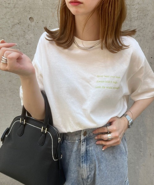 KOBE LETTUCE（コウベレタス）の「[ コットン100% ] 選べるプリント 半袖Tシャツ（Tシャツ/カットソー・レディース・ホワイト系3/ホワイト系5/ブラック/ホワイト系/ホワイト系1/ホワイト系2/ホワイト系4/ブラック系1/ブラック系・2/3/1）」の17枚目の写真