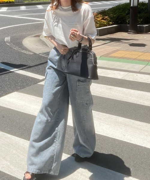 KOBE LETTUCE（コウベレタス）の「[ コットン100% ] 選べるプリント 半袖Tシャツ（Tシャツ/カットソー・レディース・ホワイト系3/ホワイト系5/ブラック/ホワイト系/ホワイト系1/ホワイト系2/ホワイト系4/ブラック系1/ブラック系・2/3/1）」の19枚目の写真