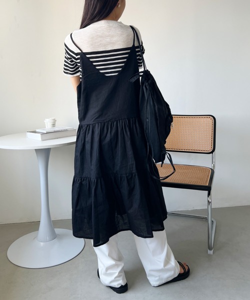 イークラット　ロングジレ　チュニック　ワンピース　エイココンドウ 美品】EIKOKONDO エイココンドウロングジレ ふんわりチュニック