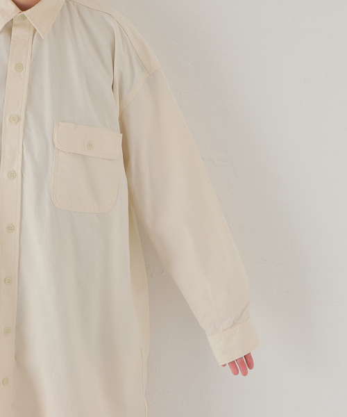 セール】【ARMEN/アーメン】SLUB CHAMBRAY LONG SHIRT（シャツ