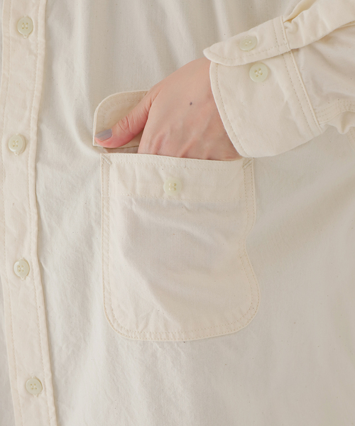 セール】【ARMEN/アーメン】SLUB CHAMBRAY LONG SHIRT（シャツ