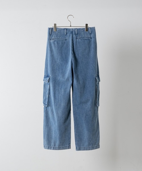 セール】wide kago denim pants ワイドカーゴデニムパンツ made