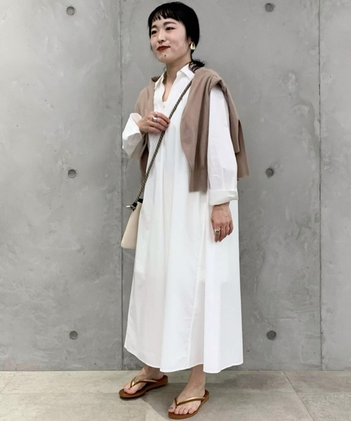 SALON adam et rope'(サロン アダム エ ロペ)の「【洗える】UVケアVネックカーディガン(カーディガン/ボレロ・レディース・ベージュ系その他/ピンク/ホワイト/チャコールグレー・FREE)」の19枚目の写真
