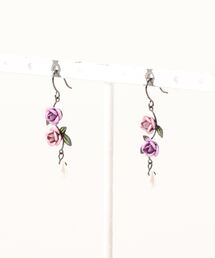 GGD SELECT（ジージーディー　セレクト）の「つるとバラひっかけピアス ガンメタ[ACCACC]（ピアス（両耳用））」