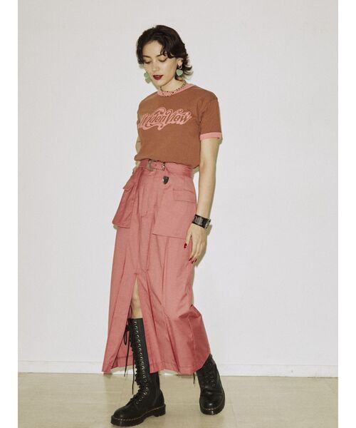 jouetie（ジュエティ）の「ラップレイヤードスカート（スカート・レディース・ブラック/ピンク/ブルー・MEDIUM）」の7枚目の写真