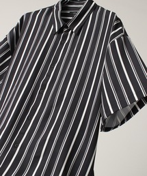 Ealry Drape Georgette Whole Pattern Harfsleeve Oversized Shirt/エアリー ドレープ 総柄 ビッグシルエット レギュラーカラー半袖シャツ