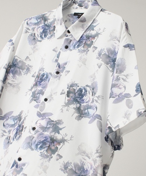 Art re A select（アトリエセレクト）の「Ealry Drape Georgette Whole Pattern Harfsleeve Oversized Shirt/エアリー ドレープ 総柄 ビッグシルエット レギュラーカラー半袖シャツ（シャツ/ブラウス・メンズ・カーキ/アイボリー/グレー系その他/ブラウン系その他/ブラック×レッド/ブラック系その他2/ブラウン系その他4/ブラウン系その他5/ブルー系その他2/ホワイト系その他5/ホワイト系その他2/ホワイト系その他4/ブラック系その他3/ブラック系その他5/ブラウン系その他2/ブラック系その他/ブルー系その他/ブラック系その他7/グレー系その他2/グレー系その他3/グレー系その他4/ブラックミックス/ネイビー/ベージュ系その他/ブラック×ホワイト/ホワイト系その他/ホワイト系その他3/ブラック系その他4/ブラック系その他6/ブラウン系その他3/ベージュ系その他2・M/L）」の3枚目の写真