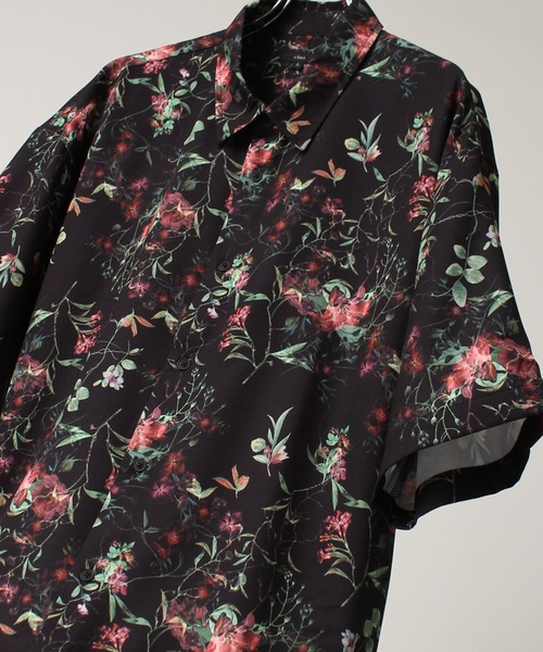 Art re A select（アトリエセレクト）の「Ealry Drape Georgette Whole Pattern Harfsleeve Oversized Shirt/エアリー ドレープ 総柄 ビッグシルエット レギュラーカラー半袖シャツ（シャツ/ブラウス・メンズ・カーキ/アイボリー/グレー系その他/ブラウン系その他/ブラック×レッド/ブラック系その他2/ブラウン系その他4/ブラウン系その他5/ブルー系その他2/ホワイト系その他5/ホワイト系その他2/ホワイト系その他4/ブラック系その他3/ブラック系その他5/ブラウン系その他2/ブラック系その他/ブルー系その他/ブラック系その他7/グレー系その他2/グレー系その他3/グレー系その他4/ブラックミックス/ネイビー/ベージュ系その他/ブラック×ホワイト/ホワイト系その他/ホワイト系その他3/ブラック系その他4/ブラック系その他6/ブラウン系その他3/ベージュ系その他2・M/L）」の11枚目の写真