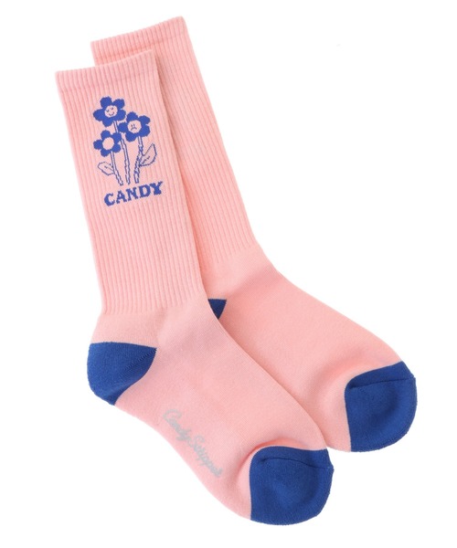 Candy Stripper（キャンディストリッパー）の「CANDY FLOWER RIB ソックス（ソックス/靴下・レディース・ピンク/オフホワイト/ブラック・FREE）」の4枚目の写真