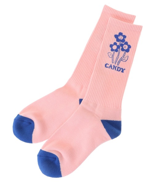 Candy Stripper（キャンディストリッパー）の「CANDY FLOWER RIB ソックス（ソックス/靴下・レディース・ピンク/オフホワイト/ブラック・FREE）」の11枚目の写真