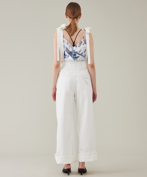 LIVINGTONE(リヴィントーン)の「【LIVINGTONE/リヴィントーン】BLEK5 - Zipper fly high waist with suspenders/デニムパンツ(デニムパンツ・レディース・ホワイト/インディゴブルー・38/36/34)」の14枚目の写真