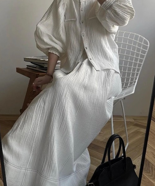 WILLFULLY（ウィルフリー）の「bi color stitch double gauze